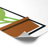 Natur Muster, Gewächshaus, Gartenarbeit. Zaun Poster (Ecke)