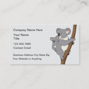 Natur Natürliches Koala-Bär-Thema Visitenkarte