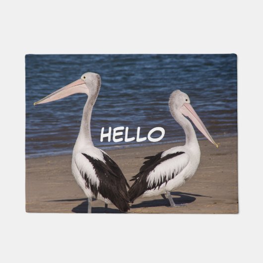 Natur-Pelikan-Strand Fußmatte (Vorderseite)