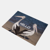 Natur-Pelikan-Strand Fußmatte (Schrägansicht)