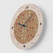 Natur-Pilze Große Wanduhr (Winkel)