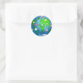 Natur-Planet Runder Aufkleber (Tasche)