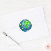 Natur-Planet Runder Aufkleber (Umschlag)