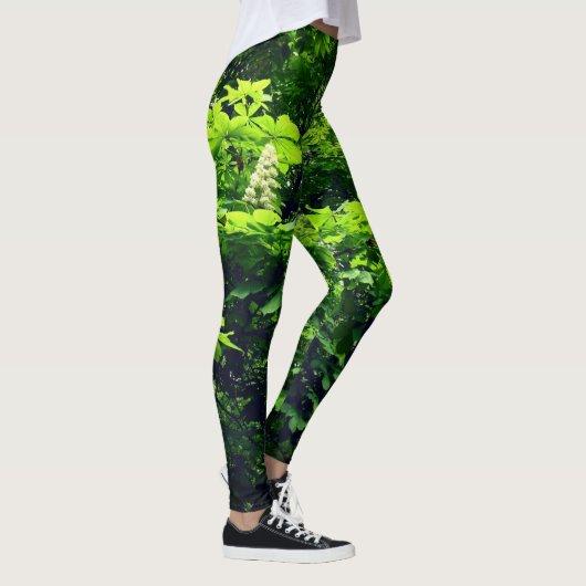 Natur pur grün Baum Pflanzen Leggings (Rechts)