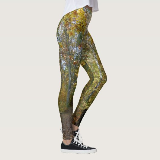 Natur pur Wald grün Baum Pflanzen Leggings (Rechts)