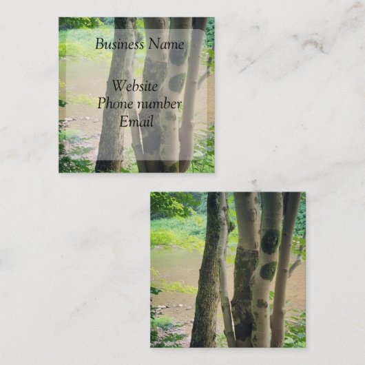 Natur Quadratische Visitenkarte (Vorne/Hinten)