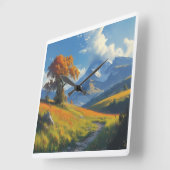 Natur Quadratische Wanduhr (Winkel)