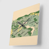 Natur Quadratische Wanduhr (Winkel)