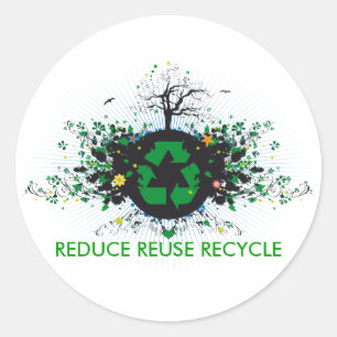 Natur recycelt runder aufkleber
