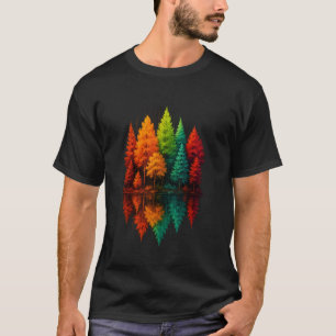 Natur Reflexion Wald Bäume Outdoor Wildtiere 1 T-Shirt