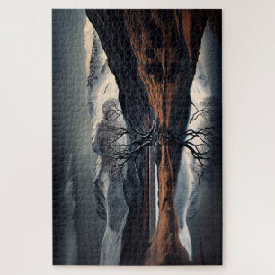 Natur Ruhe Schönheit reflektiert in ruhigem Wasser Puzzle