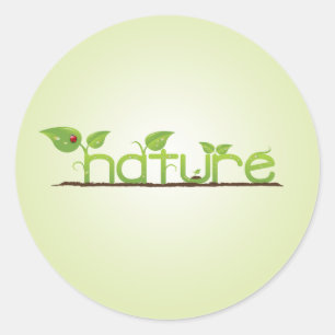 Natur Runder Aufkleber