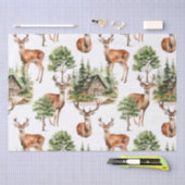 Natur Rustic Deer Wildlife Weihnachten Seidenpapier (Handwerk)