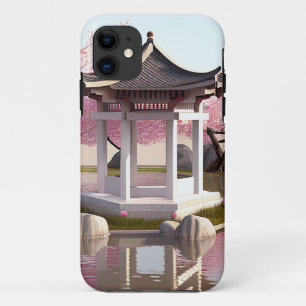 Natur Schöne Landschaft Sakura Kirchen Blossom Gar Case-Mate iPhone Hülle