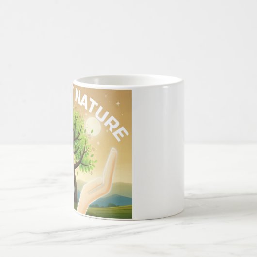 Natur schützen - Mystischer Baum des Lebensdesigns Kaffeetasse (Mittel)
