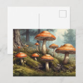 Natur, Sommer-Walddarstellung mit Toadstool Postkarte (Vorne/Hinten)