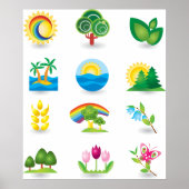 Natur-Symbole Poster (Vorne)