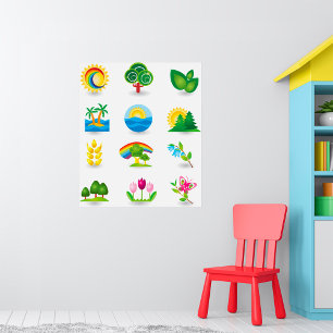 Natur-Symbole Poster