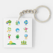 Natur-Symbole Schlüsselanhänger (Rückseite)