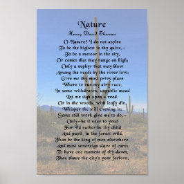 Natur, Thoreau Poster
