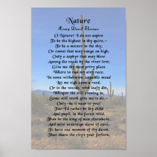 Natur, Thoreau Poster