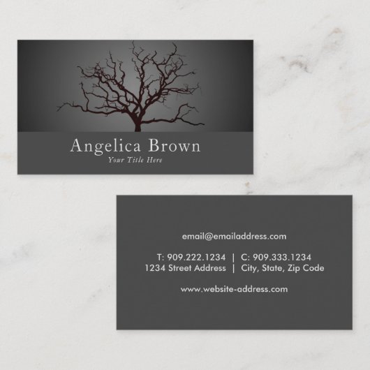 Natur - Tree Business Card Visitenkarte (Vorne/Hinten)