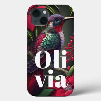 Natur Tropischer Personalisierter Vogelname Case-Mate iPhone Hülle