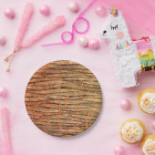 Natur tropisches Wickery Baum-Barken-Foto Pappteller (Party)