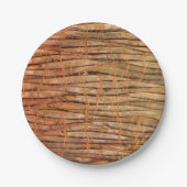 Natur tropisches Wickery Baum-Barken-Foto Pappteller (Vorderseite)