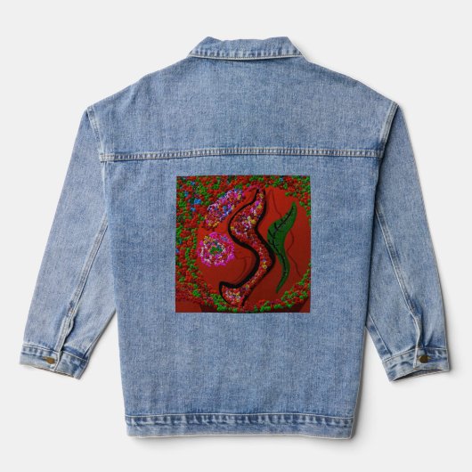 Natur Uhrwerk Jeansjacke (Rückseite)