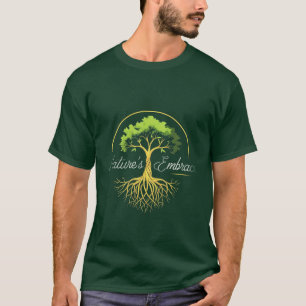 Natur-Umarmen T-Shirt – Öko-inspirierte Grafik