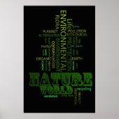 Natur-Umwelt-Textposter Poster (Vorne)