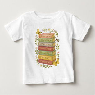 Natur und Botanischer Stapel buchen Baby T-shirt