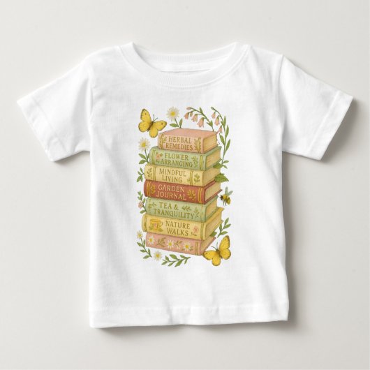 Natur und Botanischer Stapel buchen Baby T-shirt (Vorderseite)