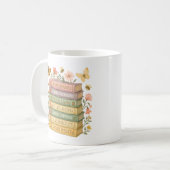 Natur und Botanischer Stapel buchen Kaffeetasse (Vorderseite Links)
