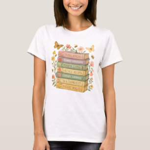 Natur und Botanischer Stapel buchen T-Shirt