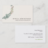 Natur- und Gartenzentrum des Evergreen Wreath Visitenkarte (Vorne/Hinten)