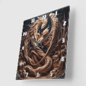 Natur und Geist in einer Waldlandschaft Quadratische Wanduhr (Winkel)