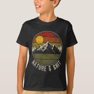Natur Und - Lustige Vintage Berge Wandern Campin T-Shirt