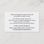 Natur- und Tier-Visitenkarte Visitenkarte (Rückseite)