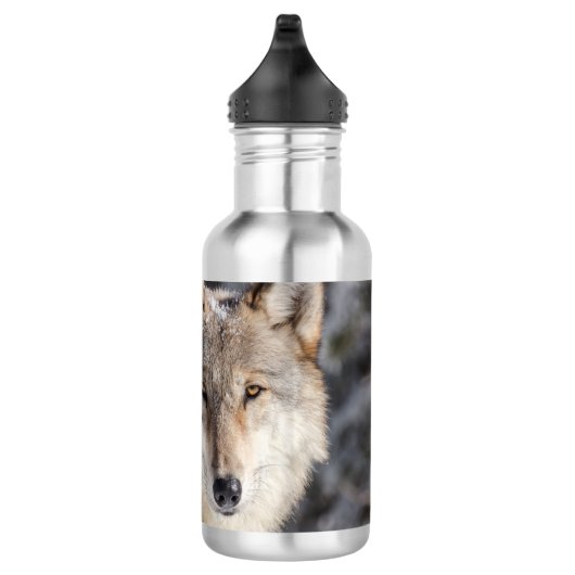Natur- und Wolfdesign Edelstahlflasche (Rechts)