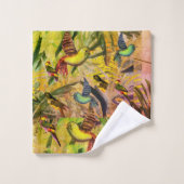 Natur-Vogelwelt-Szene Badhandtuch Set (Waschlappen)