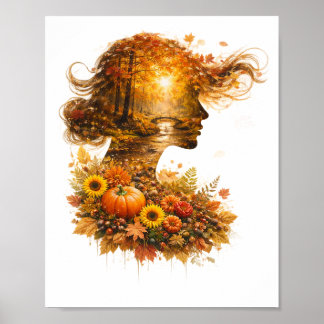 Natur von Innen: Double-Exposure-Kunstsammlung Poster