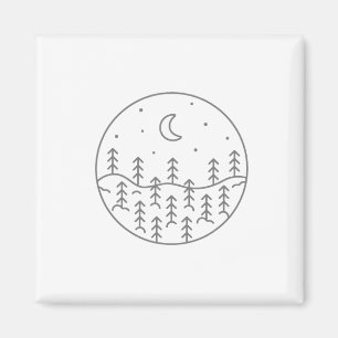 Natur Wald Camping Wandern Camper Wanderer Outdoor Magnet