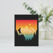 Natur Wandern Bergwald Landschaft Postkarte (Stehend Vorderseite)