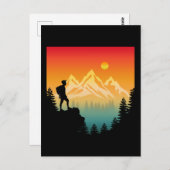Natur Wandern Bergwald Landschaft Postkarte (Vorne/Hinten)