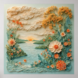 Natur-Wandkunst für friedliche Wohnraumdekoration  Poster