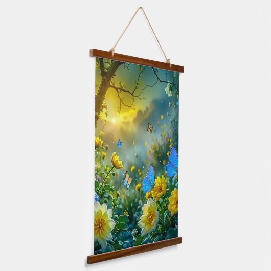 Natur Wandteppich Mit Holzrahmen (Gewinkelt)