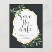 Natur | Wasserfarbe Save the Date Ankündigungspostkarte (Vorderseite)