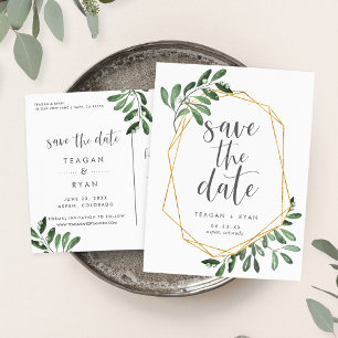 Natur Wasserfarbe Save the Date Ankündigungspostkarte